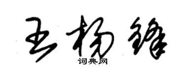 朱錫榮王楊鋒草書個性簽名怎么寫