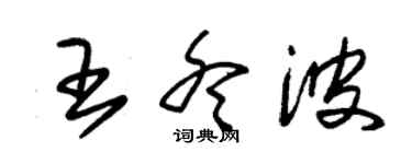 朱錫榮王冬波草書個性簽名怎么寫