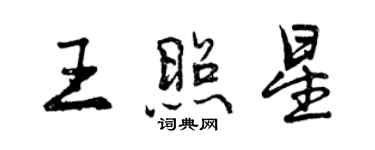 曾慶福王照星行書個性簽名怎么寫