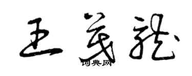 曾慶福王茂龍草書個性簽名怎么寫