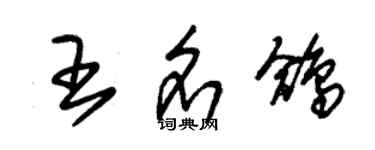 朱錫榮王名鴿草書個性簽名怎么寫