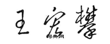 駱恆光王宏攀草書個性簽名怎么寫