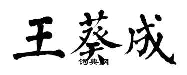 翁闓運王葵成楷書個性簽名怎么寫