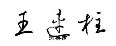 梁錦英王連柱草書個性簽名怎么寫