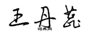 曾慶福王丹蕊草書個性簽名怎么寫