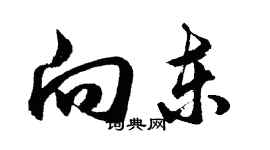 胡問遂向東行書個性簽名怎么寫