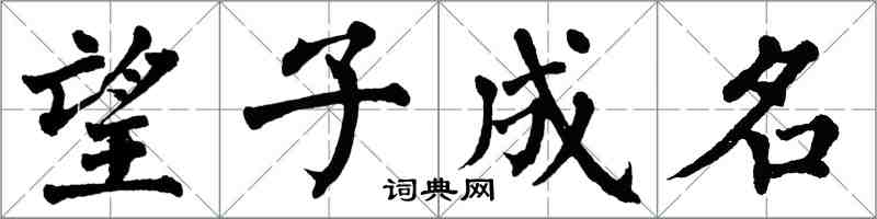 翁闓運望子成名楷書怎么寫