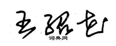 朱錫榮王紹花草書個性簽名怎么寫