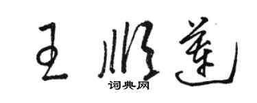 駱恆光王順蓮草書個性簽名怎么寫
