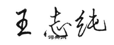 駱恆光王志純行書個性簽名怎么寫