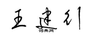 梁錦英王建行草書個性簽名怎么寫