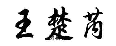 胡問遂王楚芮行書個性簽名怎么寫