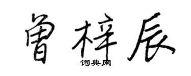 王正良曾梓辰行書個性簽名怎么寫