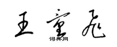 梁錦英王童飛草書個性簽名怎么寫