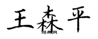 丁謙王森平楷書個性簽名怎么寫