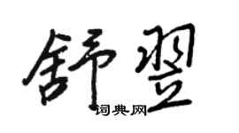 王正良舒翌行書個性簽名怎么寫