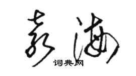 駱恆光袁海草書個性簽名怎么寫