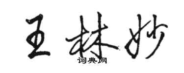 駱恆光王林妙行書個性簽名怎么寫