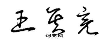 曾慶福王其亮草書個性簽名怎么寫