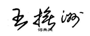 朱錫榮王撫洲草書個性簽名怎么寫