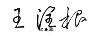 駱恆光王潤根草書個性簽名怎么寫