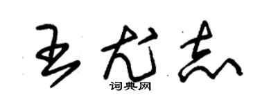 朱錫榮王尤志草書個性簽名怎么寫