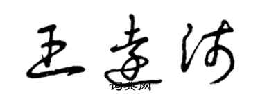 曾慶福王遠沛草書個性簽名怎么寫