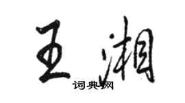 駱恆光王湘行書個性簽名怎么寫