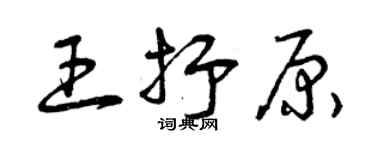 曾慶福王抒原草書個性簽名怎么寫