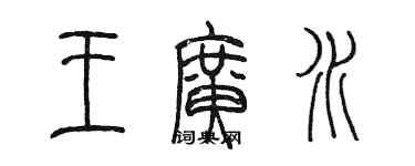 陳墨王廣水篆書個性簽名怎么寫