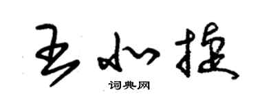 朱錫榮王北捷草書個性簽名怎么寫