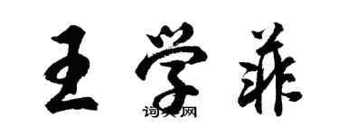 胡問遂王學菲行書個性簽名怎么寫