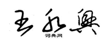 朱錫榮王水興草書個性簽名怎么寫