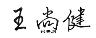 駱恆光王尚健行書個性簽名怎么寫