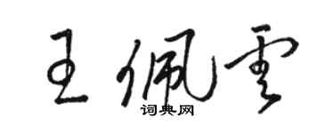 駱恆光王佩雲草書個性簽名怎么寫