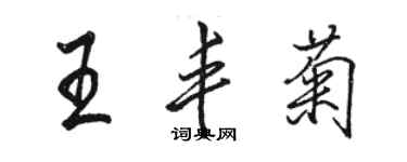 駱恆光王豐菊行書個性簽名怎么寫