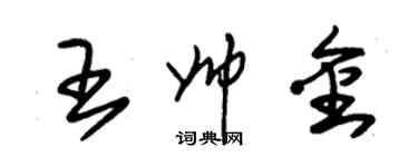 朱錫榮王帥金草書個性簽名怎么寫