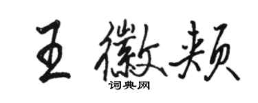 駱恆光王徽頰行書個性簽名怎么寫