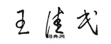 駱恆光王佳民草書個性簽名怎么寫