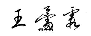 梁錦英王蕾霞草書個性簽名怎么寫