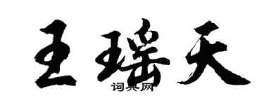 胡問遂王瑤天行書個性簽名怎么寫