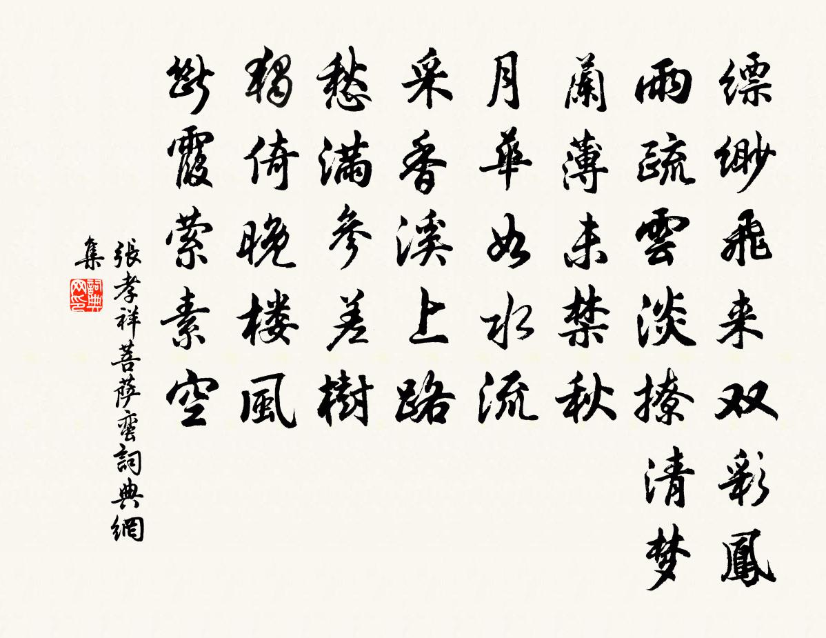 張孝祥菩薩蠻書法作品欣賞