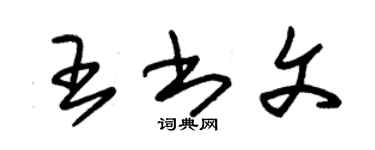 朱錫榮王書文草書個性簽名怎么寫