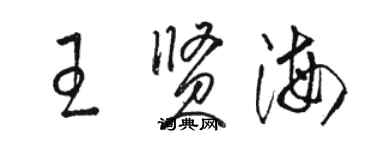 駱恆光王賢海草書個性簽名怎么寫