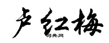 胡問遂盧紅梅行書個性簽名怎么寫