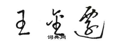 駱恆光王金遷草書個性簽名怎么寫