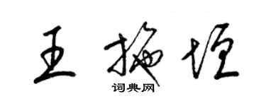 梁錦英王施垣草書個性簽名怎么寫