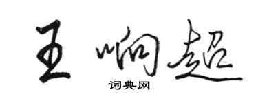 駱恆光王響超行書個性簽名怎么寫