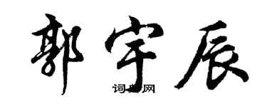 胡問遂郭宇辰行書個性簽名怎么寫