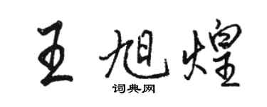 駱恆光王旭煌行書個性簽名怎么寫